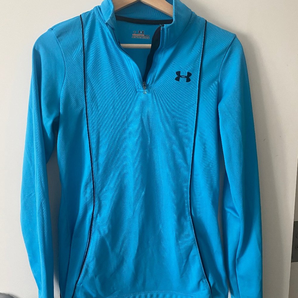 EUC Zip Under Armour pullover with pockets